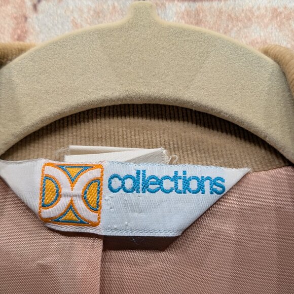 DC Collection VINTAGE Tan Corduroy Blazer Size 14 - Picture 8 of 15